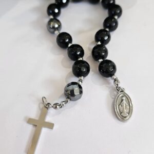 Różaniec w rękę czarny ONYX